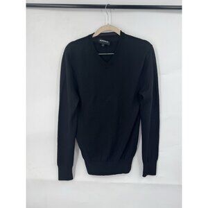 Bonobos 100% Merino Wool Sweater Men Slim‎ Small Black Preppy Minimalist Casual